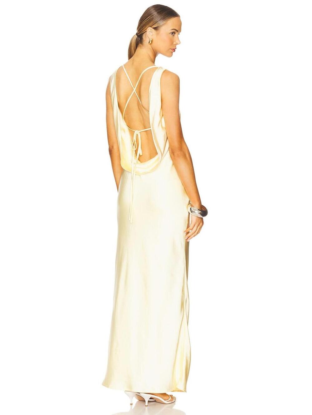 Runaway The Label Adair Maxi Dress in Lemon